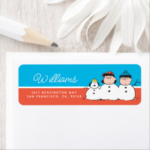 Etiqueta Amendoins 3 Pessoa Snowman