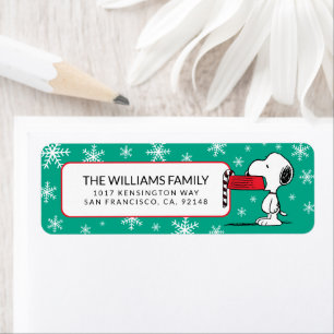 Etiqueta Amendoins   Cachorro de Snoopy com Luzes