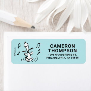 Etiqueta Amendoins Snoopy Dancing