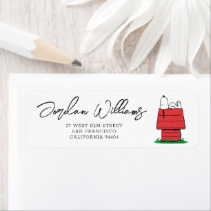 Etiqueta Amendoins Snoopy Dog House   CHÁ DE FRALDAS