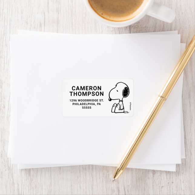 Etiqueta Amendoins | Snoopy Olhando Para Baixo (Insitu)