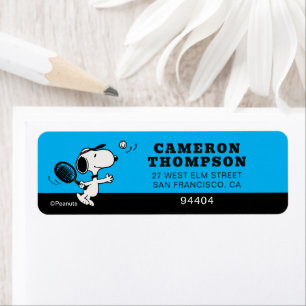 Etiqueta Amendoins Snoopy Plays Tênis