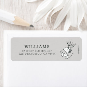 Etiqueta Amendoins   Snoopy Reindeer