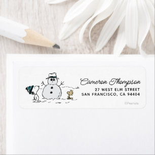 Etiqueta Amendoins Snoopy & Woodstock Construir Um Neve