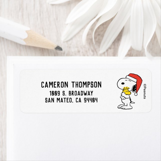 Etiqueta Amendoins | Snoopy & Woodstock Santa Claus Hug (Insitu)