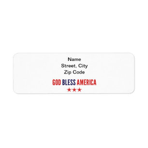 Etiqueta América Deus abençoe