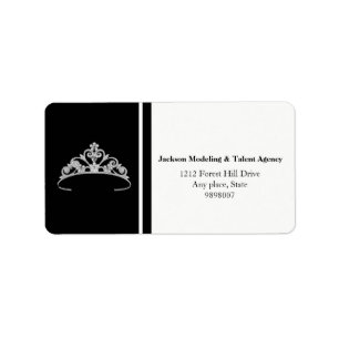 Etiqueta America Silver Tiara Crown Address Labels