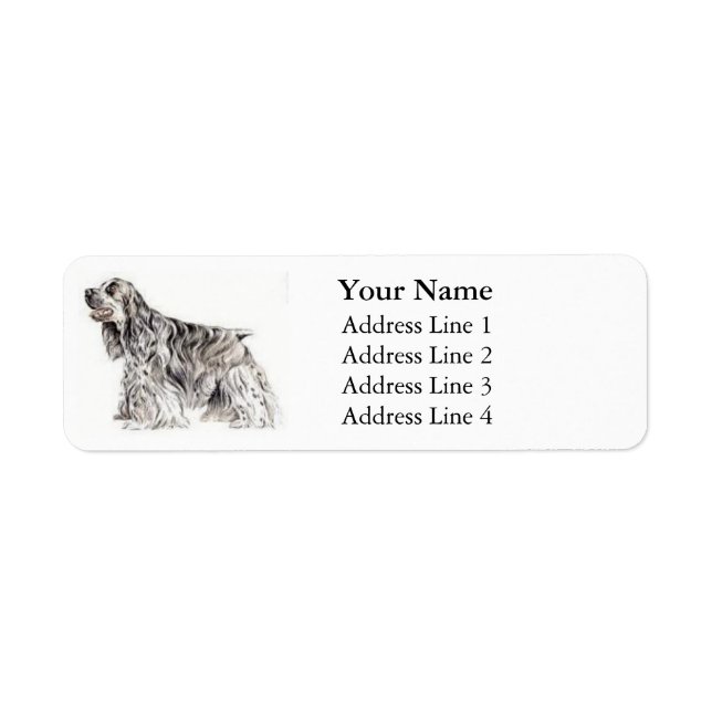 Etiqueta American Cocker Spaniel Address Labels (Frente)