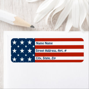 Etiqueta [Americano patriótico] bandeira das estrelas & da
