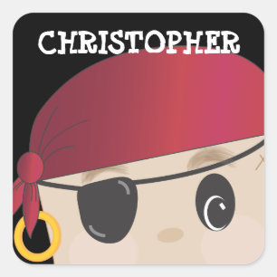 Etiqueta amigável personalizada do pirata