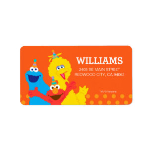 Etiqueta Amigos do Sesame Street
