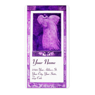 Etiqueta AMOR DE CASAMENTO PEACOCK, violeta roxa branca