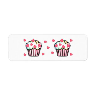Etiqueta Amor do cupcake