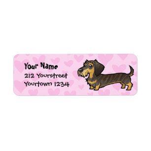 Etiqueta Amor do Dachshund (wirehair)