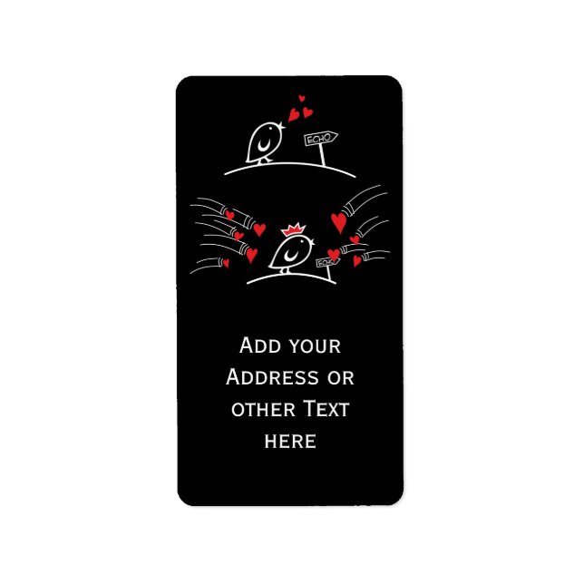 Etiqueta AMOR ECHO - Cômica Birds Tweetlercools 2 (Frente)