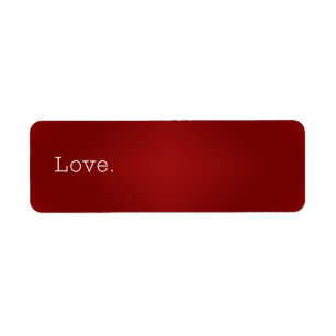 Etiqueta Amor.  Inclinação vermelho do sangue e citaçõe