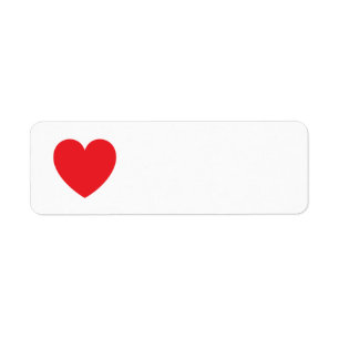 Etiqueta Amor ou dia dos namorados vermelho do coração