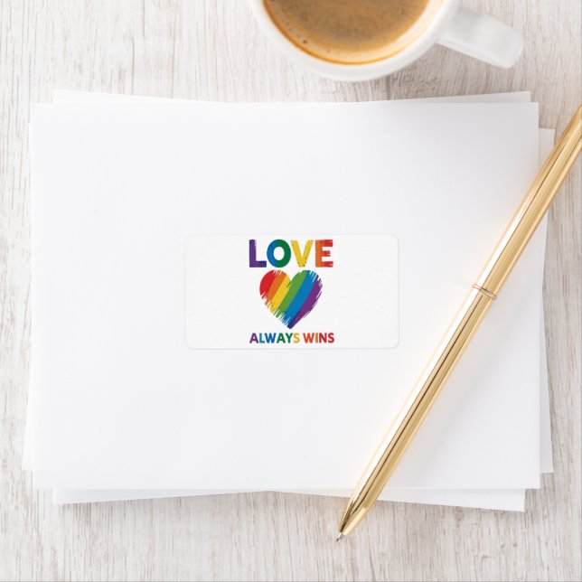Etiqueta Amor Sempre Vence LGBT (Insitu)