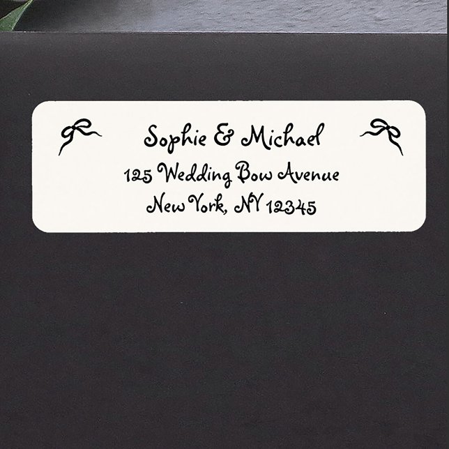 Etiqueta Amour | Endereço de Arco francês ilustrado (Criador carregado)