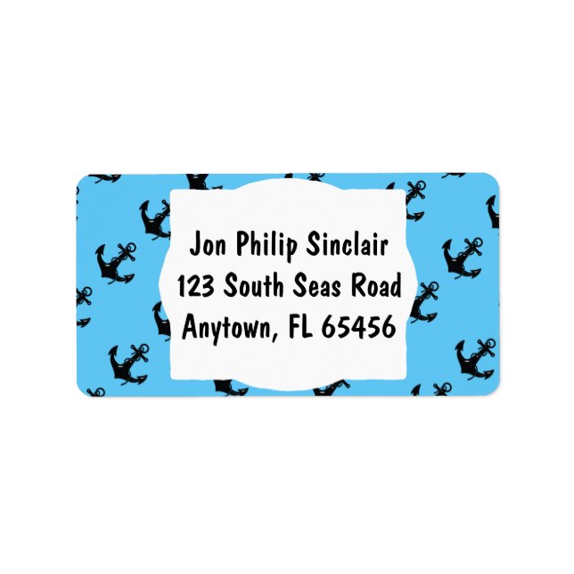 Etiqueta Âncora de boi preto (Frente)