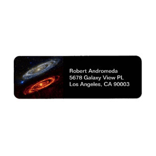 Etiqueta Andromeda Galaxy Ultraviolet e Endereço Infraverm
