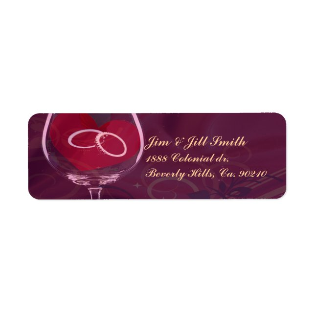 Etiqueta Anéis De Vidro De Casamento (Frente)