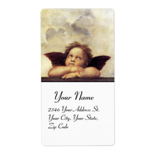 Etiqueta ANGEL / Amargo Cherub,,castanho,branco