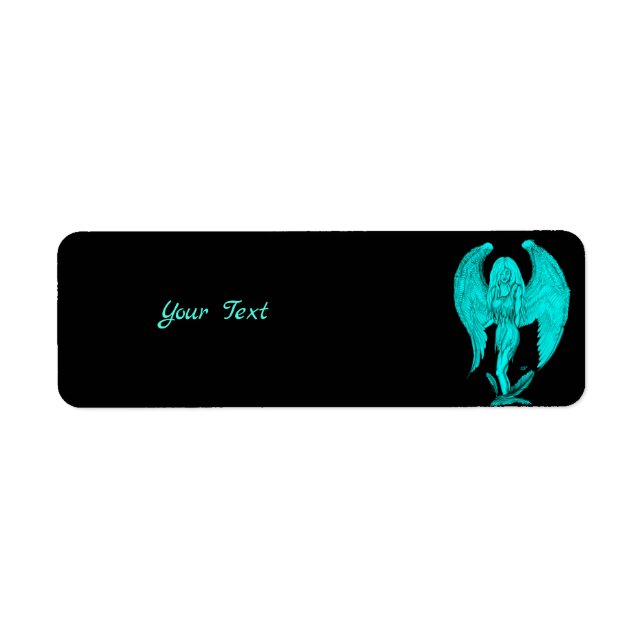 Etiqueta Angel, Black and Green design (Frente)