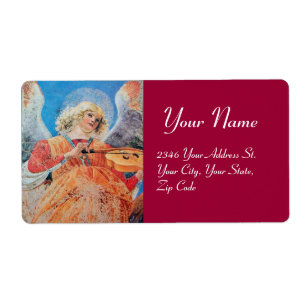 ETIQUETA ÂNGULO DE NATAL DO FAZER DE MÚSICA