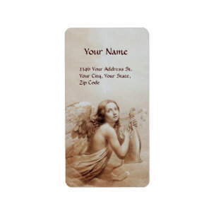 ETIQUETA ÂNGULO JOGANDO LYRA SOBRE AS NUVENS