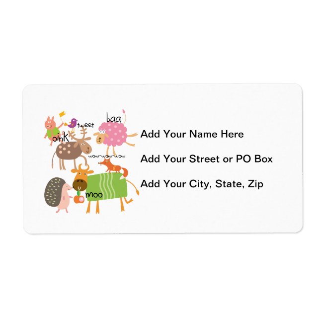 Etiqueta Animais bobos (Frente)