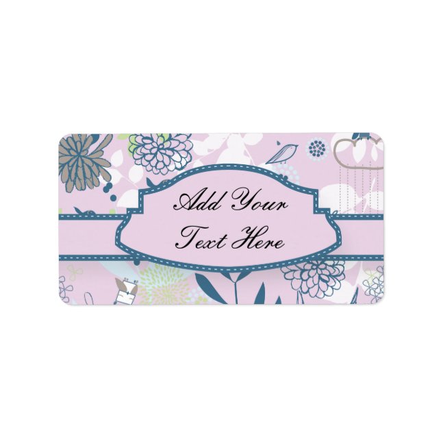 Etiqueta Animais e Flores (Frente)