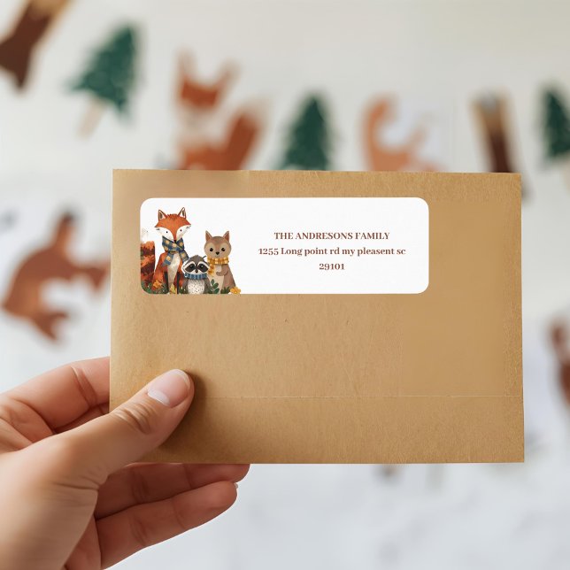 Etiqueta Animais Russos Da Floresta (Criador carregado)