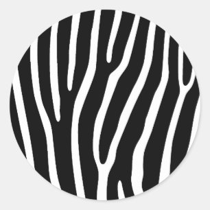 Etiqueta animal preto e branco