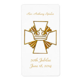 Etiqueta Aniversário da 50ª Ordenação do Padre Jubileu do O