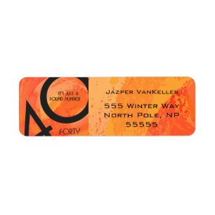 Etiqueta Aniversário da Década Orange 40