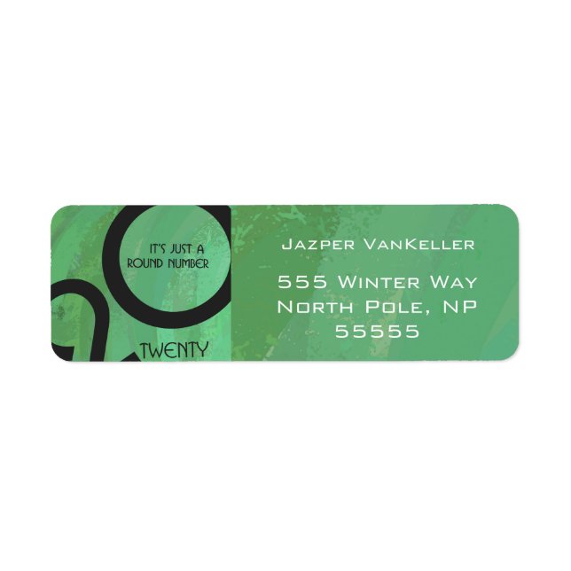 Etiqueta Aniversário da Década Verde (Frente)