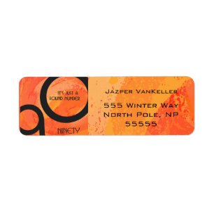 Etiqueta Aniversário do 90 de Orange Decade