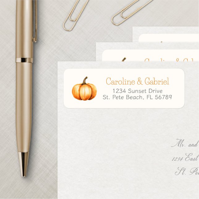 Etiqueta Aniversário do Pequeno Chá de Abóbora (Criador carregado)