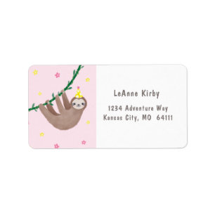 Etiqueta Aniversário do tema Lloth com bolinhas amarela e b