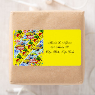 Etiqueta Aniversário Feliz dos Rótulos de Retorno