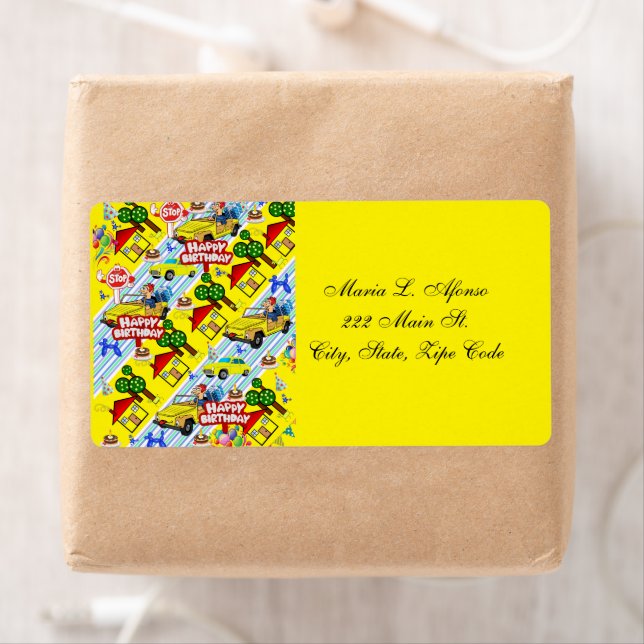 Etiqueta Aniversário Feliz dos Rótulos de Retorno (Insitu)