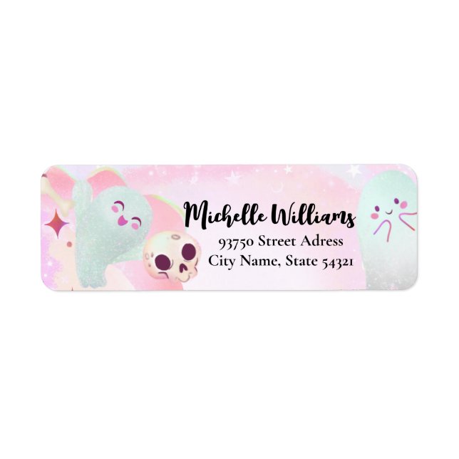 Etiqueta aniversário fofo (Frente)