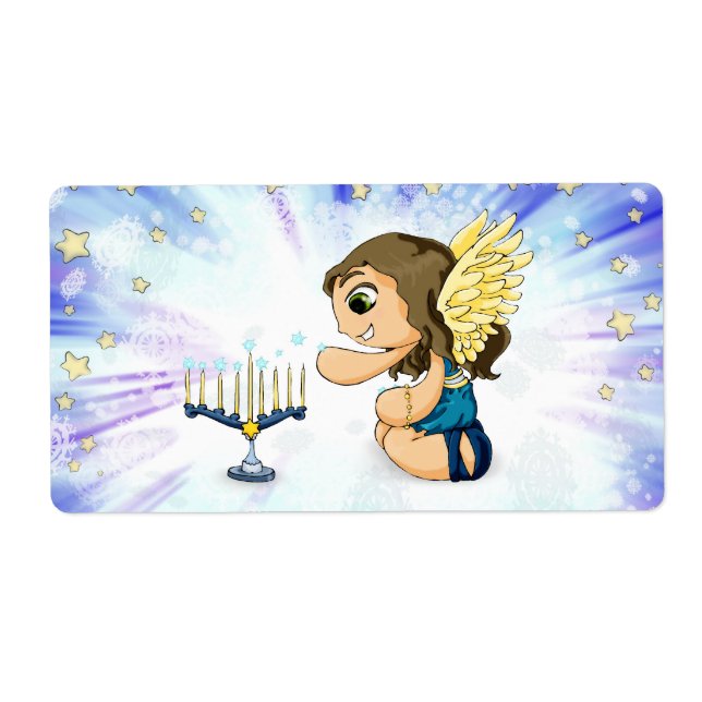 Etiqueta Anjo de Menorah (Frente)