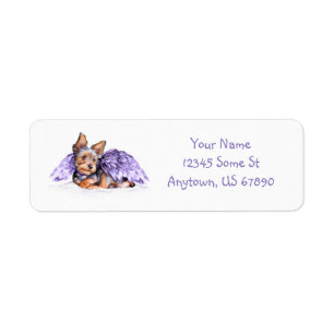 Etiqueta Anjo de Yorkie do yorkshire terrier
