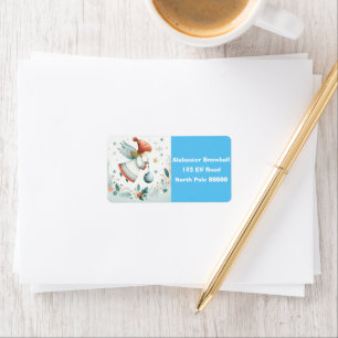 Etiqueta Anjo espiritual de Natal com elegância escandinava