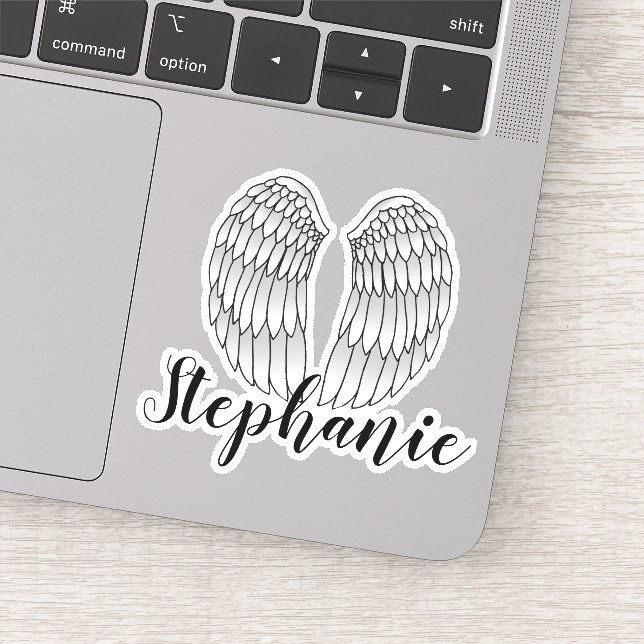 Etiqueta Anjo Wings de Nome Personalizado (Detalhe)