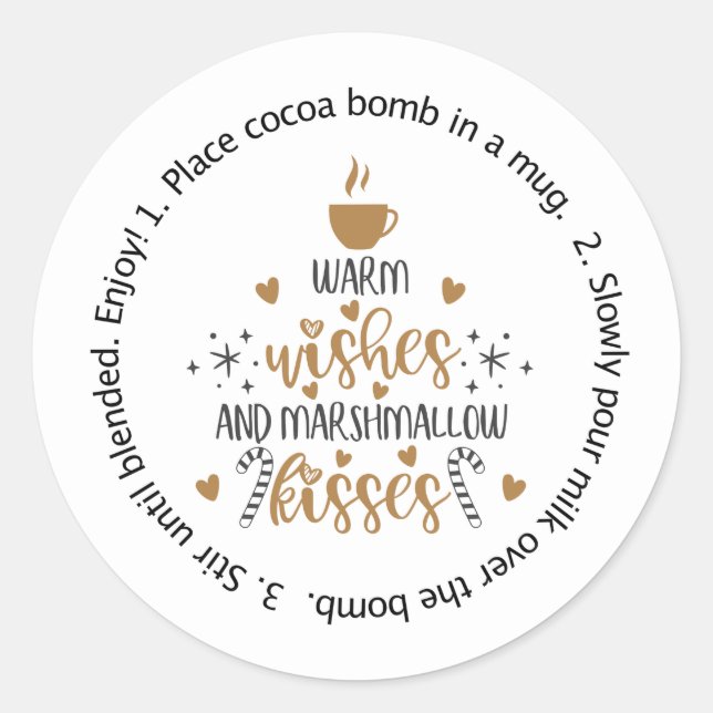 Etiqueta anti-bomba de chocolate quente (Frente)