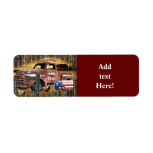 Etiqueta Antiguamente Red Truck Vintage Red Truck Fazenda L