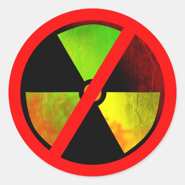 Etiqueta antinuclear do símbolo do Grunge de (Frente)